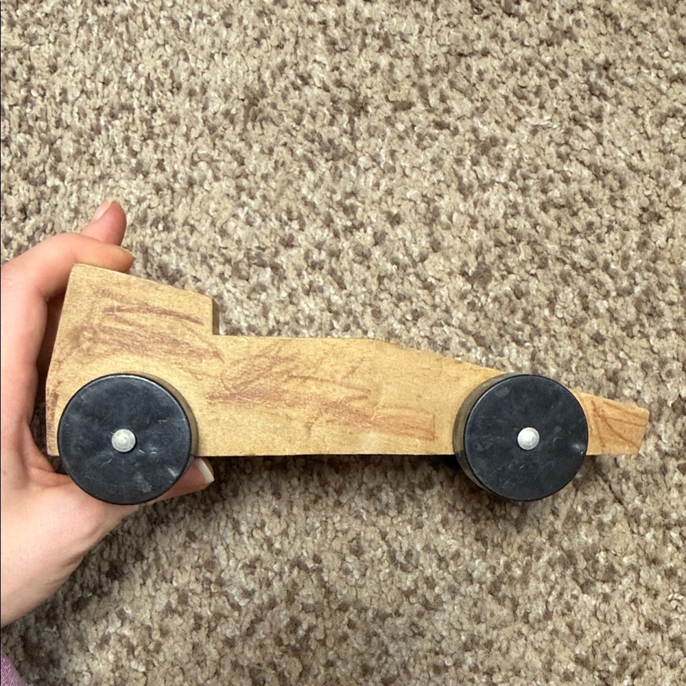 Wooden Toy Car with Black Wheels - Picture 5 of 8